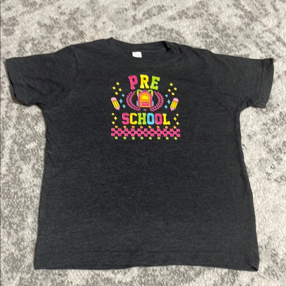 Rabbit Skins Black Short Sleeve Tee with Retro Graphic